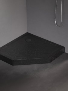 MILD STONE fekete zuhanytálca